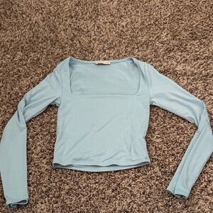 Light Blue Long Sleeve Women's Top